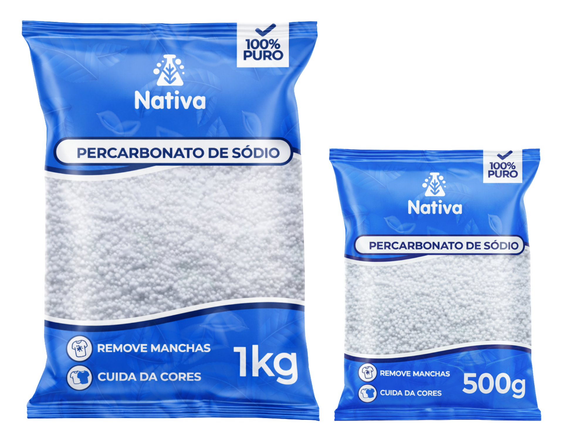 Percarbonato de Sodio Nativa 100% puro, 1kg e 500g