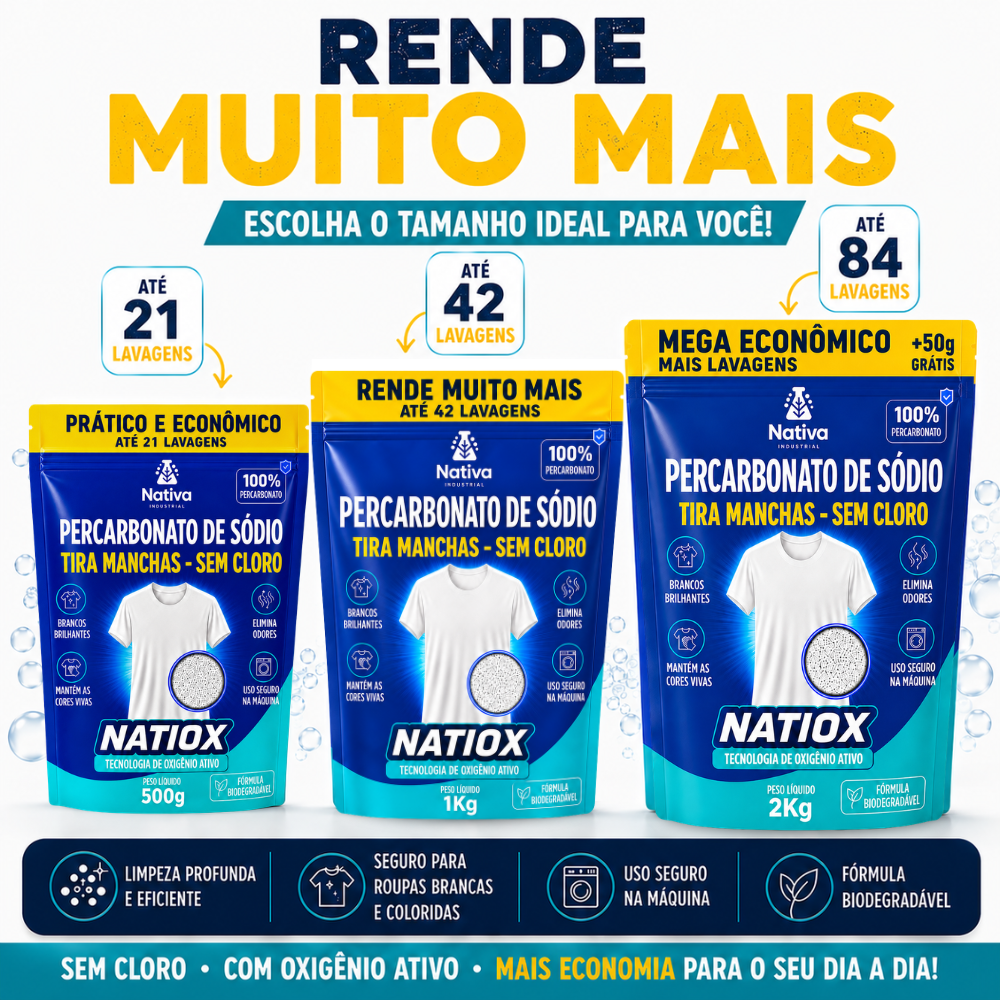 Percarbonato de Sódio Natiox 100% Puro - Imagem 2