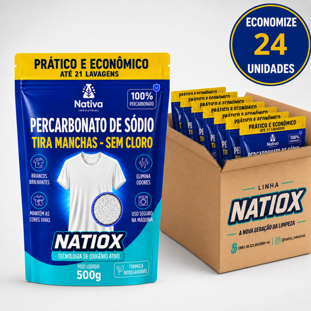 Percarbonato de Sódio - 500g CX de 40 unidades